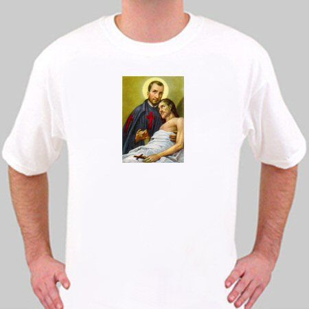 PATRON SAINT OF NURSES ST CAMILLUS LELLIS TEE T SHIRT  