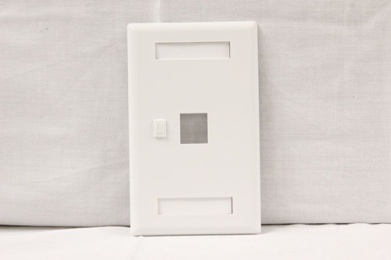 Port Keystone Jack RJ45 CAT Network Faceplate Wall Plate  White w 