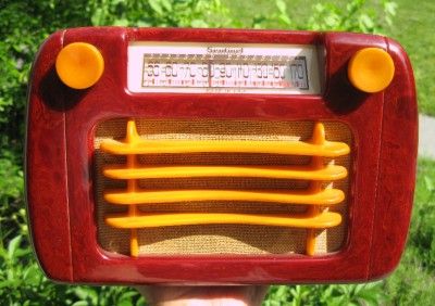   Red & Yellow Catalin Bakelite ORIGINAL Radio From Radio Craze  