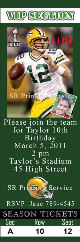 Birthday Invitations Baltimore Ravens Green Bay Packers  