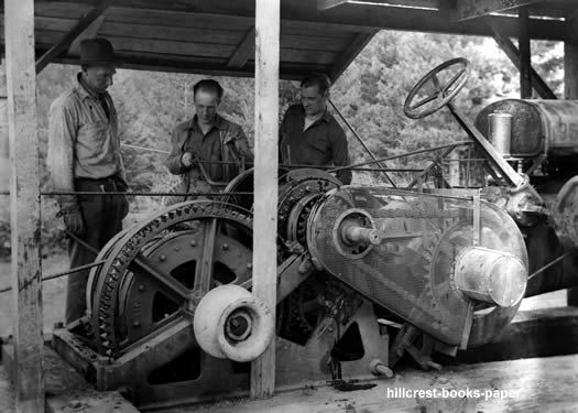 Pinchot Natl Forest CCC Workers Gas Powered Donkey 1936  