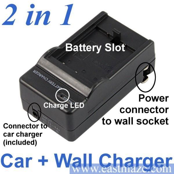 Car Charger for Sony SLT A55V,α NEX 3,NEX 5  