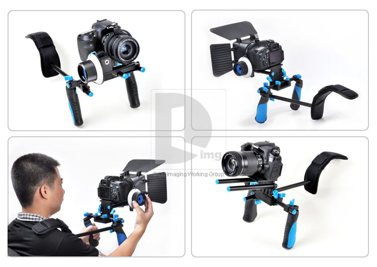 DSLR/VCR DV Shoulder Mount Rig For Canon 550D 600D 7D 5D 60D Camera 