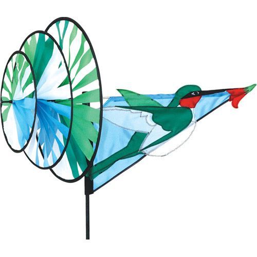 PREMIER WIND GARDEN HUMMINGBIRD TRIPLE SPINNER  