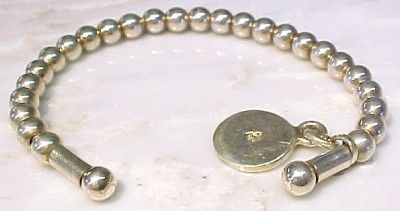 Vintage SILPADA Sterling Silver Ball Beaded Cuff Bracelet 7  