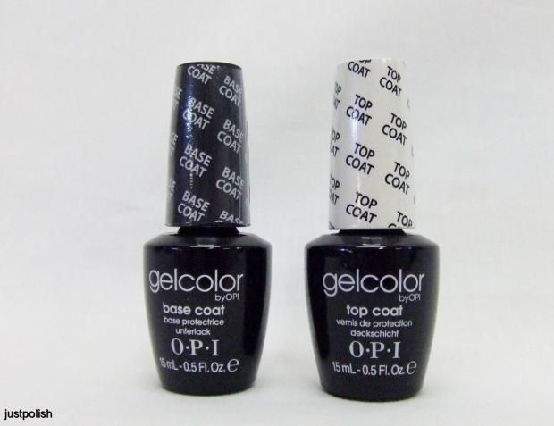 OPI GelColor Soak off Nail Polish Gel Color Base Coat + Top Coat ~2ct 