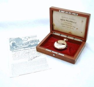 18k Patek Philippe Minute Repeater UNIQUE PC ORIG CERT CIRCA 1907 