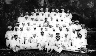 Photo 1900s Sasebo Japan Russian POWs in Japanese Hospital  