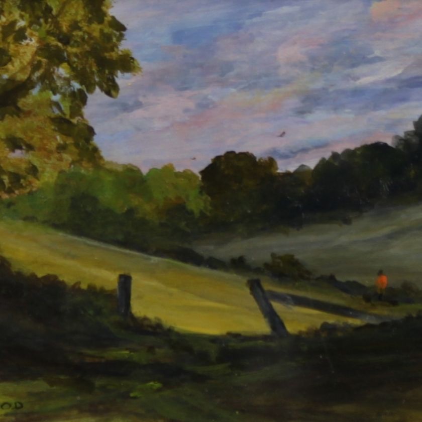 English Impressionist Miniature Landscape Oil Painting  