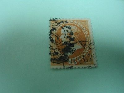 USA Stamp Scott #189, USED, Genuine APS Expertised Bright Orange 