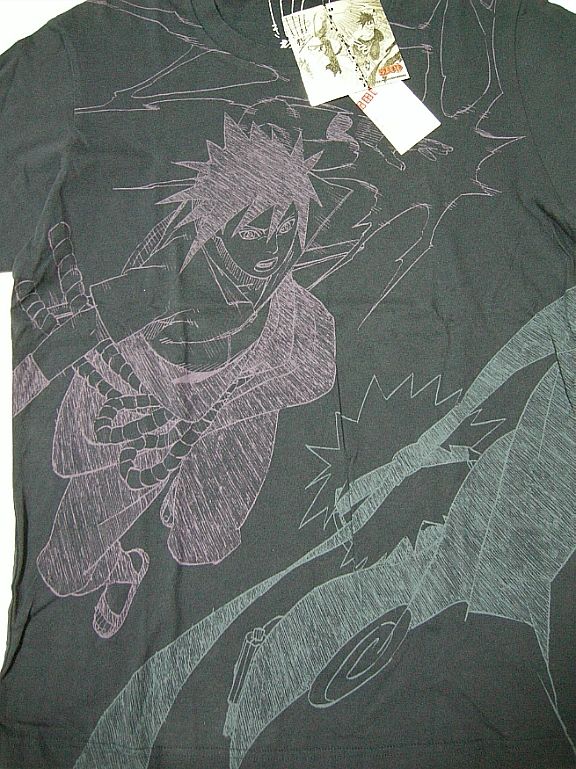 UNIQLO NARUTO SASUKE GRAPHIC SHORT SLEEVE T SHIRT Black Navy SZS 