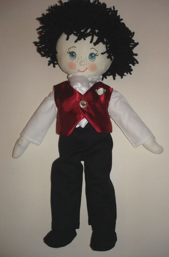 Paige boy rag doll Groom rag doll 15 high boy rag doll  