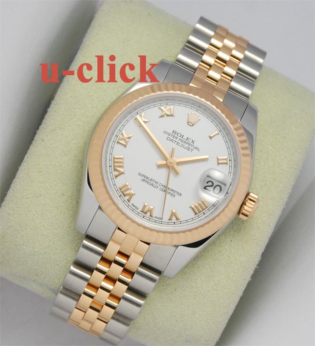 Midsize 31mm Rolex Datejust Watch #178271 Rose Gold Stainless Steel SS 