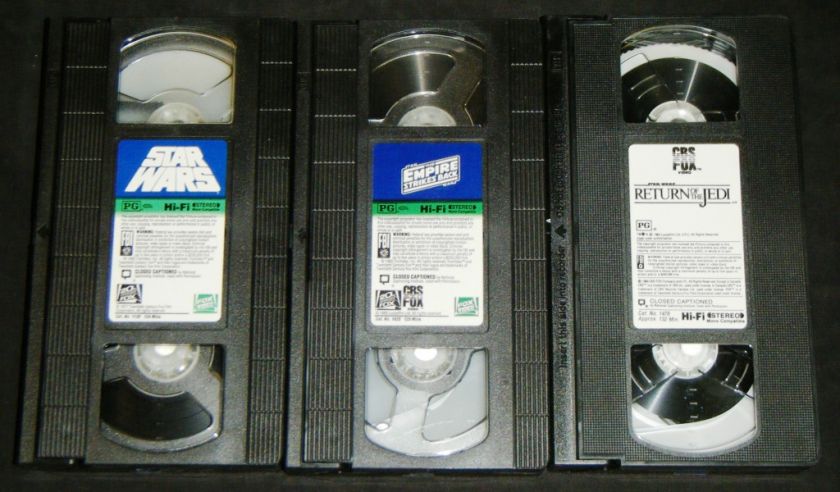 STAR WARS VHS SET A New Hope, The Empire Strikes Back, & Return Of 