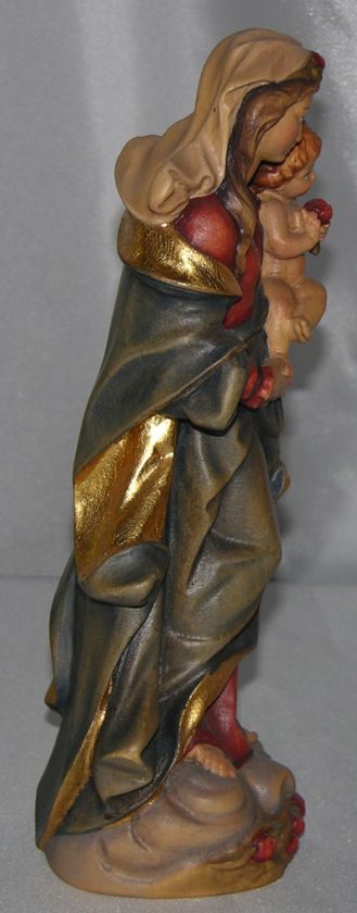 NEW Virgin of Roses statue wood Deur O. Demetz  