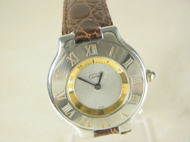 MUST DE CARTIER 21 QUARTZ LADIES WATCH 18K REF1330  