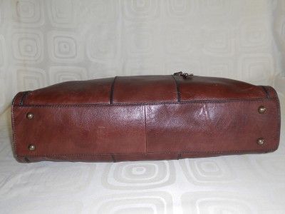 Fossil Vintage Reissue Weekender Brown Leather Large Handbag Tote SOLD 