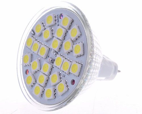 5W 12V MR16 24 5050 SMD LED Light Bulb Lamp White New  