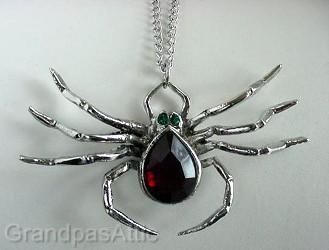 Large Costume Gothic Vampire Spider Necklace / Choker  