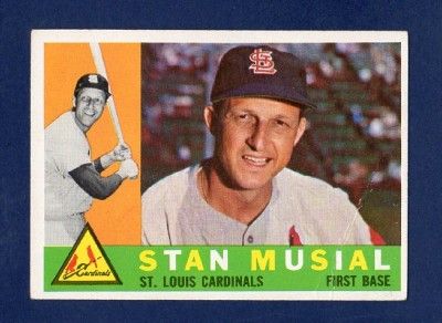 1960 TOPPS STAN MUSIAL HOF #250   CARDINALS   VG crease  