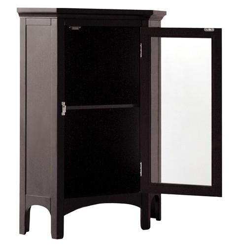 New Madison Ave Bathroom Corner Floor Cabinet Espresso  