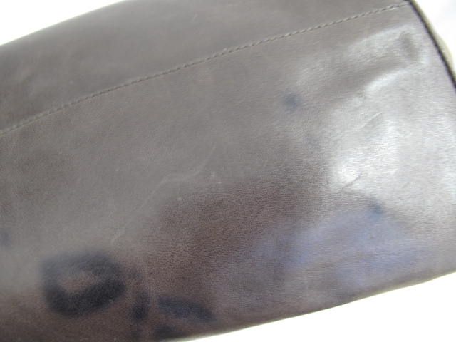Loeffler Randall Dark Brown Leather Low Wedge Pull On Boots 8 B  