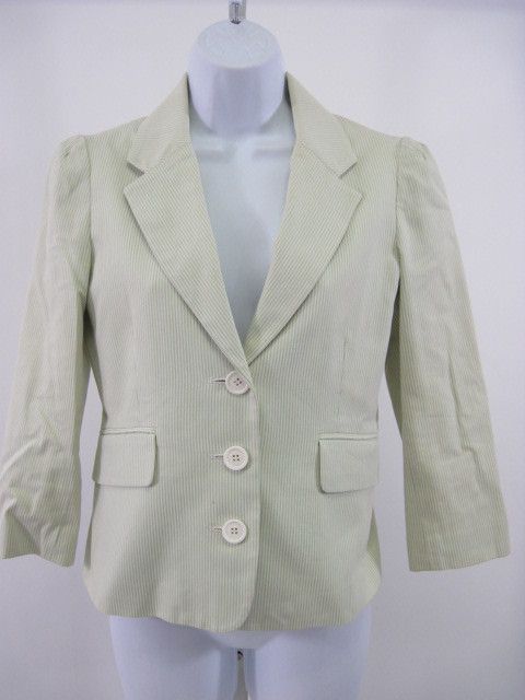JUICY COUTURE Green Striped Blazer Jacket S  