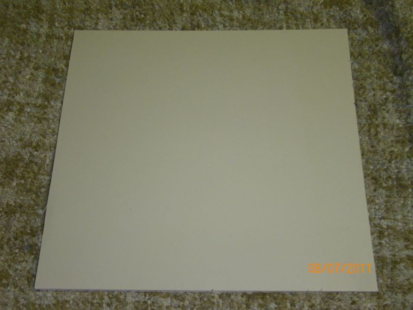 12 X 12 SHEET BONE COLOR SMOOTH KYDEX .090 THICK  