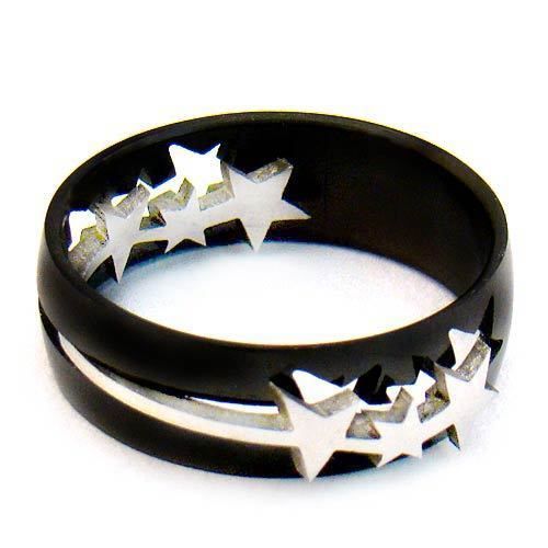   Current Stainless 316L Steel Size 8 Star Ring Fashion Jewelry For Men