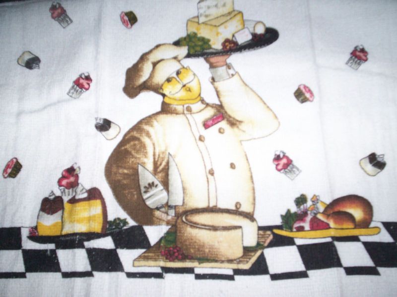 NEW COOK CHEF KITCHEN HAND DISH TOWEL CUP CAKES CHEESE  