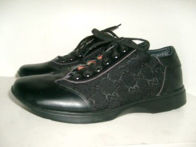 AUTH. GUCCI 9 M BLACK SNEAKERS $525 EUC  