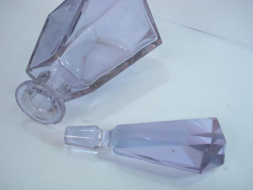 1930s ART DECO ANTIQUE PURPLE CRYSTAL ALCOHOL SET  