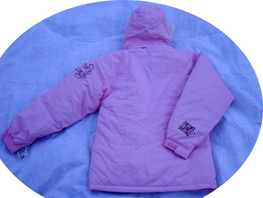 Girl 2pc Winter Snow Ski Snowsuit Pink L 14 16  