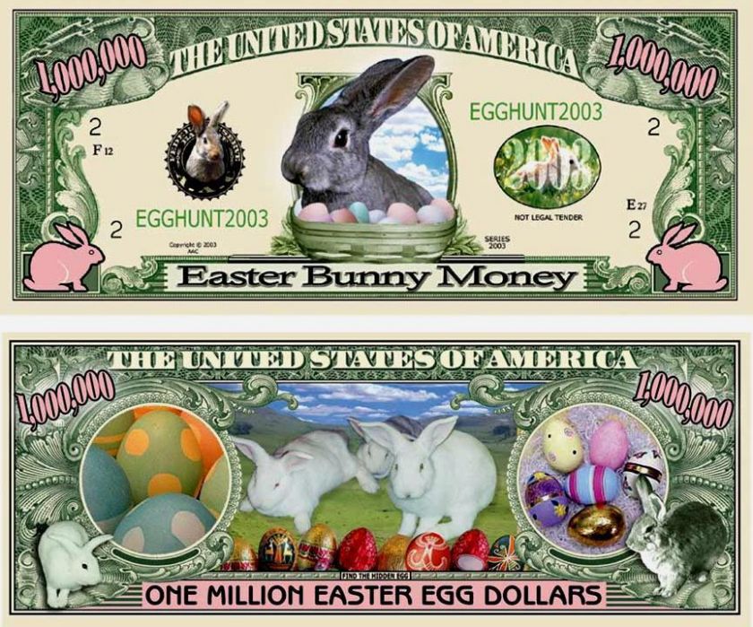 HAPPY EASTER DOLLAR BILL (2/$1.00)  