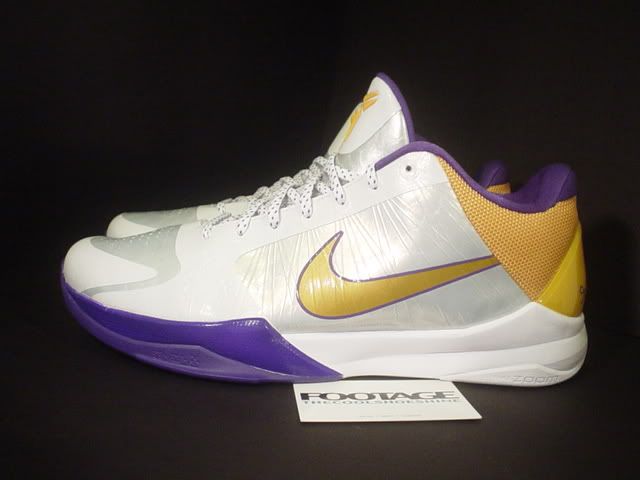 Nike Zoom Kobe V 5 WHITE DEL SOL PUPRLE LA LAKERS 9.5  