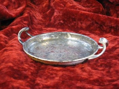 Weidlich Bros Silverplate Dish Rose Bird Design Handle  