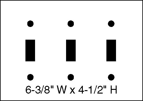 TRIPLE LIGHT SWICH PLATE COVER YOU CHOOSE DESIGN  