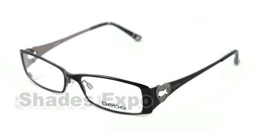 NEW BEBE EYEGLASSES BB 5014 BLACK JET AMBITIOUS AUTH  