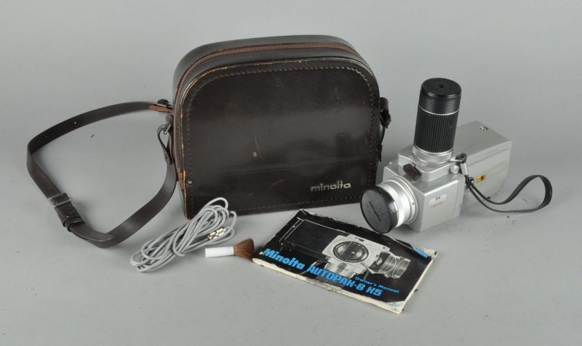   Minolta Super 8 Movie Camera with Case Accessories Autopak 8 K5  