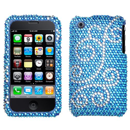 For iPhone 3G 3GS Phone Hard Case Cover Flourish Bling  