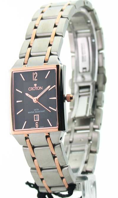 Croton CN207247TTRG Steel Two Tone Slim Watch Womens  