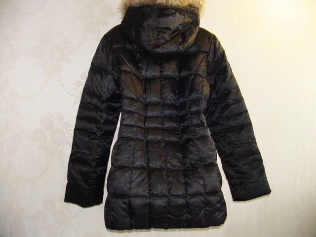 New ~~~ LANDS END goose down parka coat Black ~~~ M/10 12  