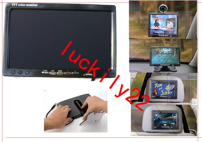 Mini 7 TFT LCD Display Color Monitor 2CH Video Input  