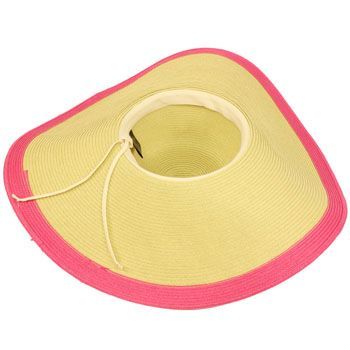 UPF Sun Beach Hat Floppy 7 Packable Adjustable Natural  