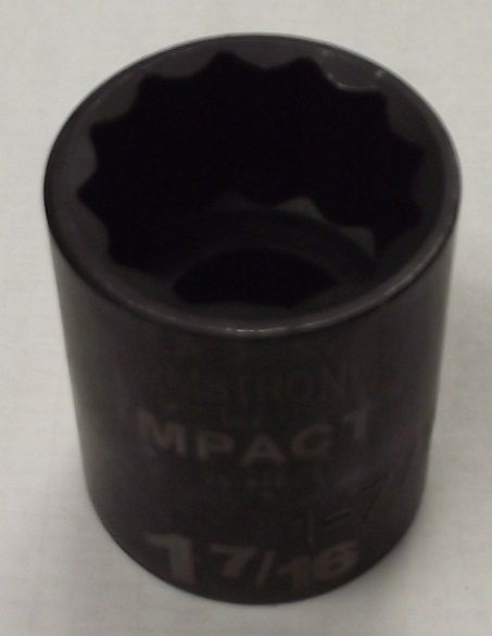 Armstrong 1/2 Drive 1 7/16 12pt. Impact Socket 20 846 USA  