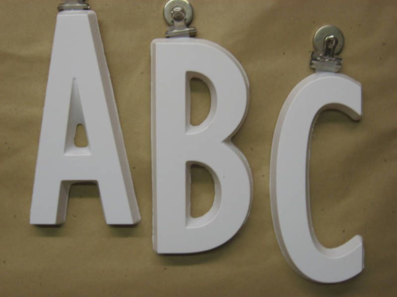 Tall 3D Plastic Hollow Back Sign Letters, Message  