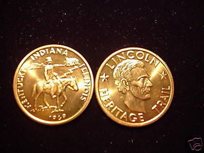 LINCOLN HERTIGAE TRAIL 1969 MEDALLION  