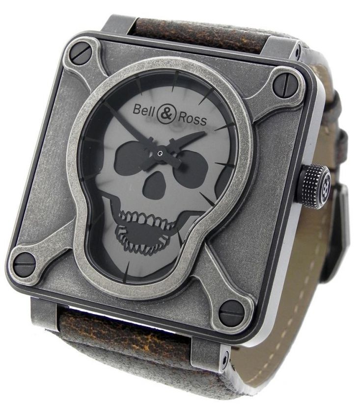   Edition Mens Bell & Ross Airborne Skull & Crossbones BR0192S Watch