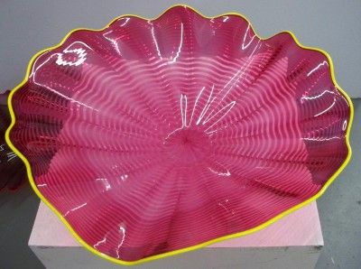 HAND BLOWN GLASS ART WALL PLATTER BOWL #2147 ONEIL  