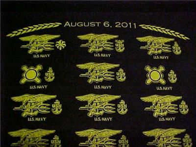   SEAL TEAM AMERICAN HEROES TRIBUTE SHIRT AUGUST 6, 2011 SZ.LARGE  